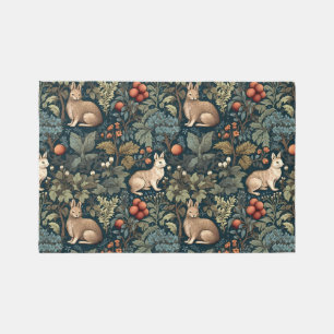 Forest & rabitt William Morris, Floral,Pattern,  Rug