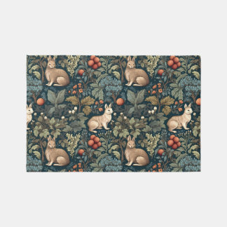 Forest & rabitt William Morris, Floral,Pattern,  Rug
