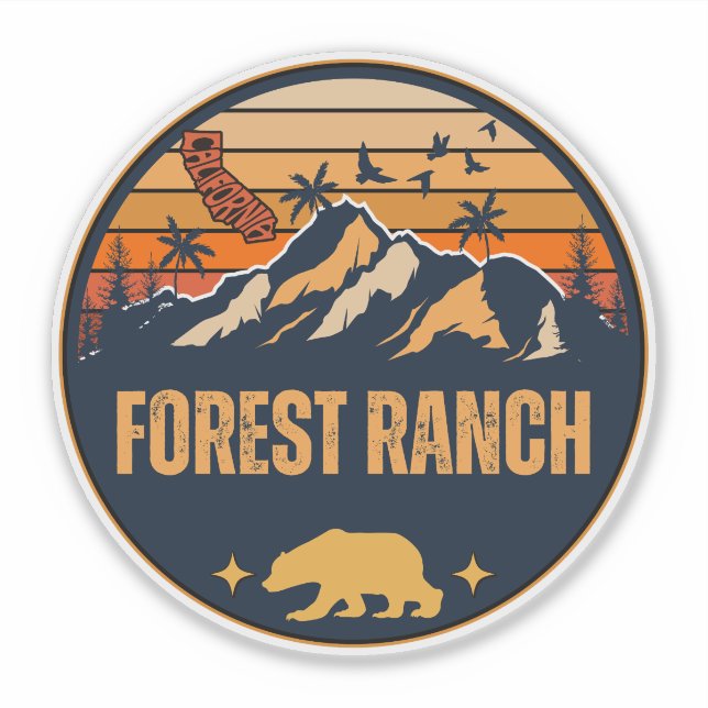 Forest Ranch, California Sticker (Front)