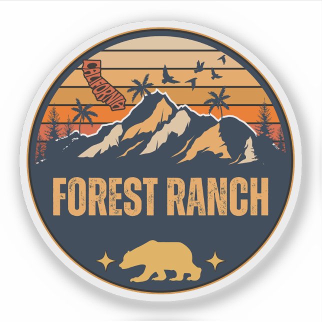 Forest Ranch, California Sticker (Front)