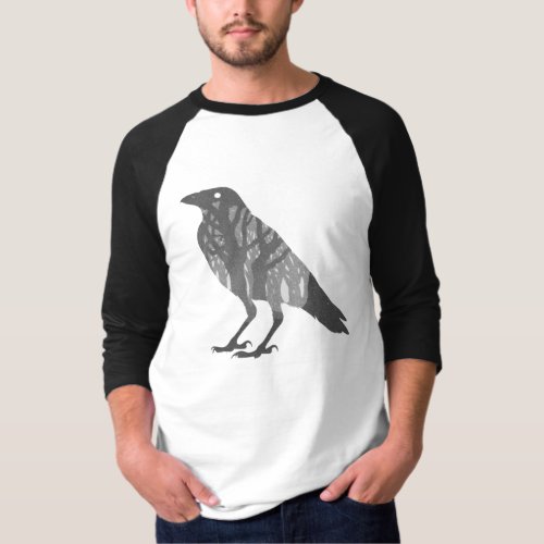 Forest Raven Silhouette T_Shirt