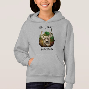Forest Realistic Life Better in Woods Painting Hoodie