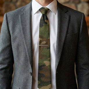 Forest Recon Woodland Camouflage Pattern Neck Tie