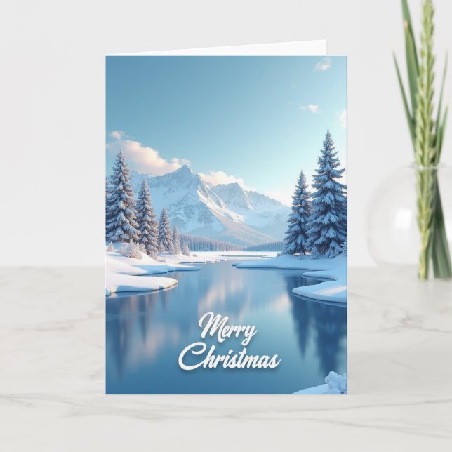 Forest Reflection Christmas Card (Front)