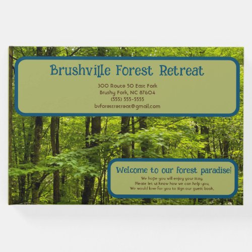 Forest Resort Vacation Rental Guest Book