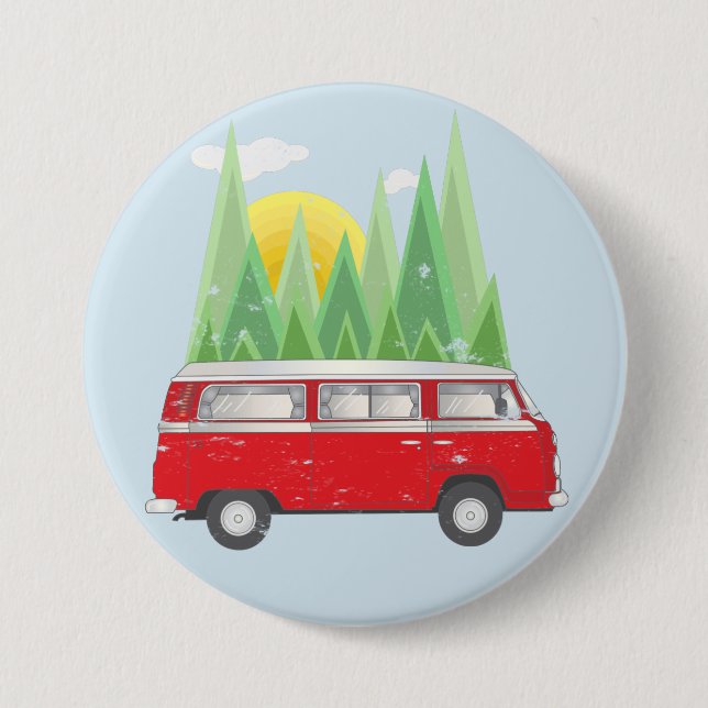 Forest retro Van Button (Front)