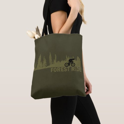 forest ride tote bag