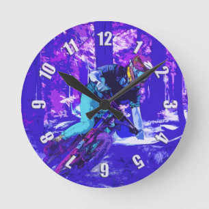 Forest Rider - BMX Racer Round Clock