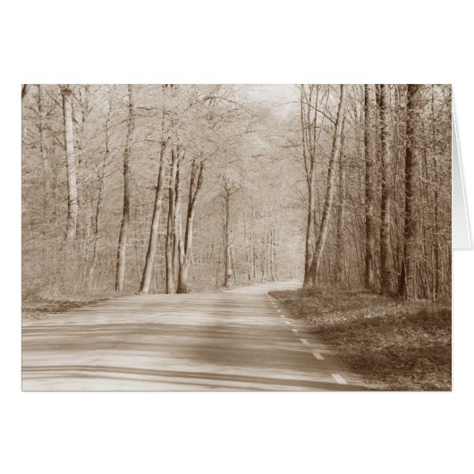 Forest road greeting card (Front Horizontal)