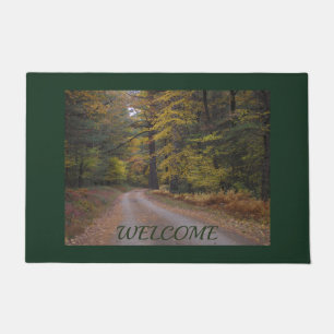 "Forest Road in Autumn" Doormat