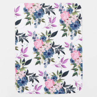Forest roses- big rose baby blanket
