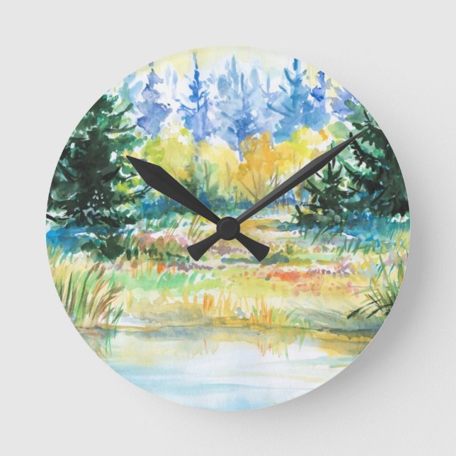 Forest Round Clock (Front)