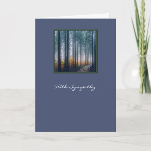 Forest Scene Custom Sympathy Card