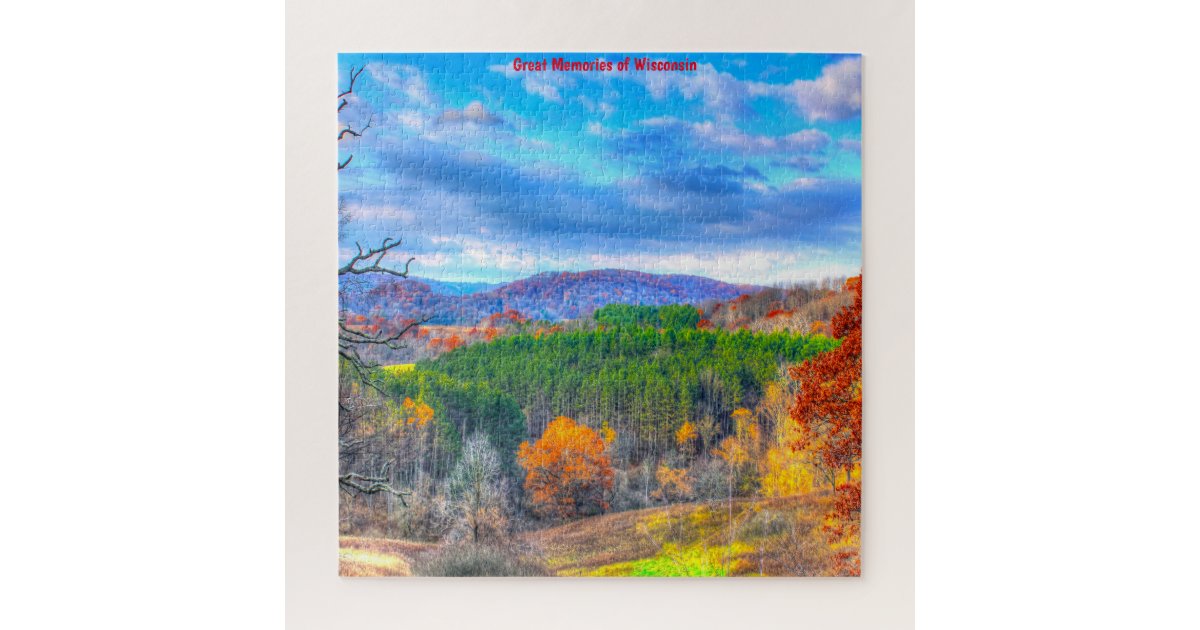 Forest Scene Wisconsin. Jigsaw Puzzle | Zazzle