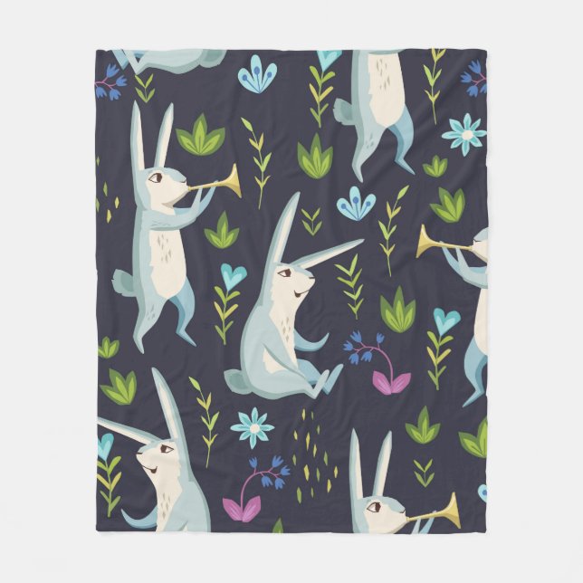 Forest. seamless pattern fleece blanket (Front)