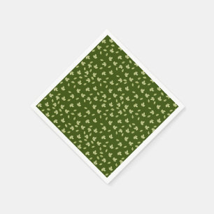 Forest Simple Green Leaf Pattern Joint Baby Shower Napkins