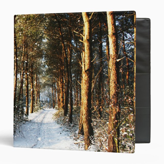 Forest Snow Scene rbcnm 3 Ring Binder (Front/Inside)