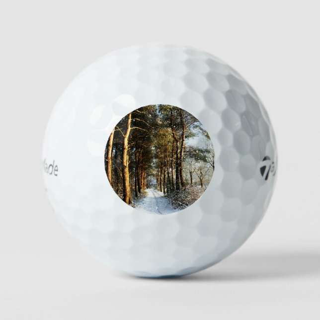 Forest Snow Scene tmtp5 gbcnm Golf Balls (Front)