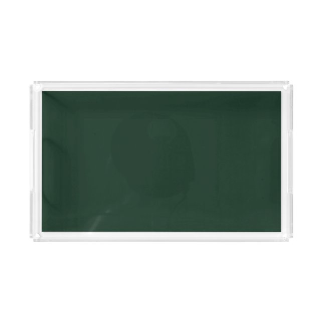 Forest solid plain dark green acrylic tray (Front)