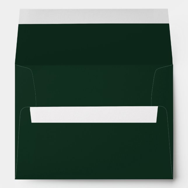 Forest solid plain dark green envelope (Back (Bottom))
