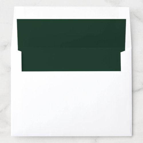 Forest solid plain dark green envelope liner