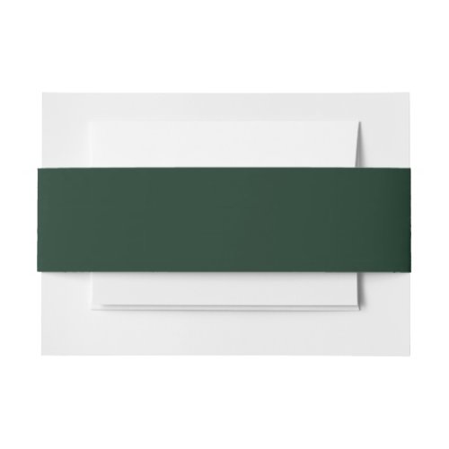 Forest solid plain dark green invitation belly band