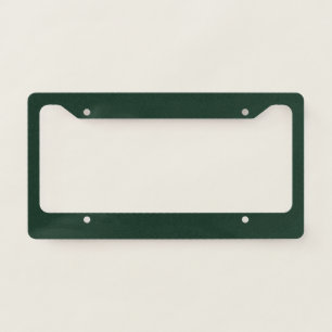Forest solid plain dark green license plate frame