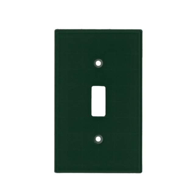 Forest solid plain dark green light switch cover (Front)