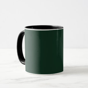 Forest solid plain dark green mug