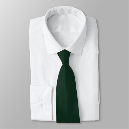 Forest solid plain dark green neck tie