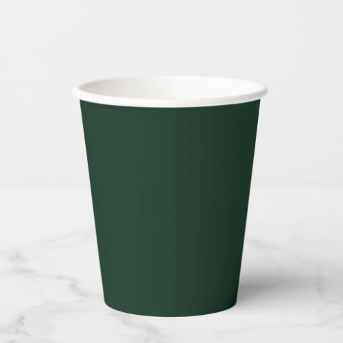 Forest solid plain dark green paper cups