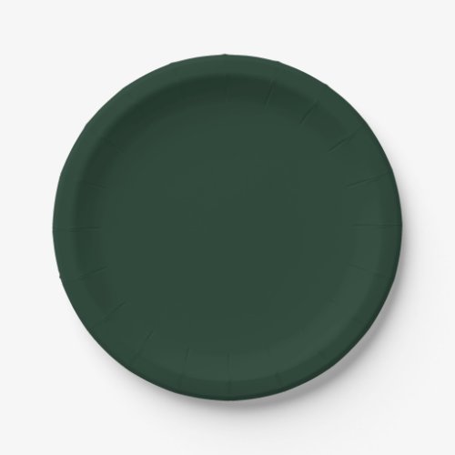 Forest solid plain dark green paper plates