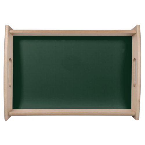 Forest solid plain dark green serving tray