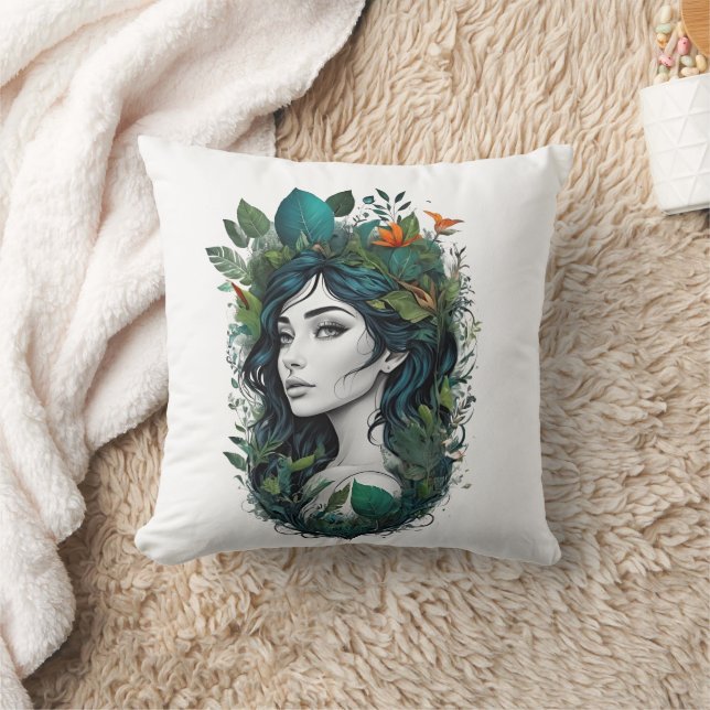 forest song throw pillow (Blanket)