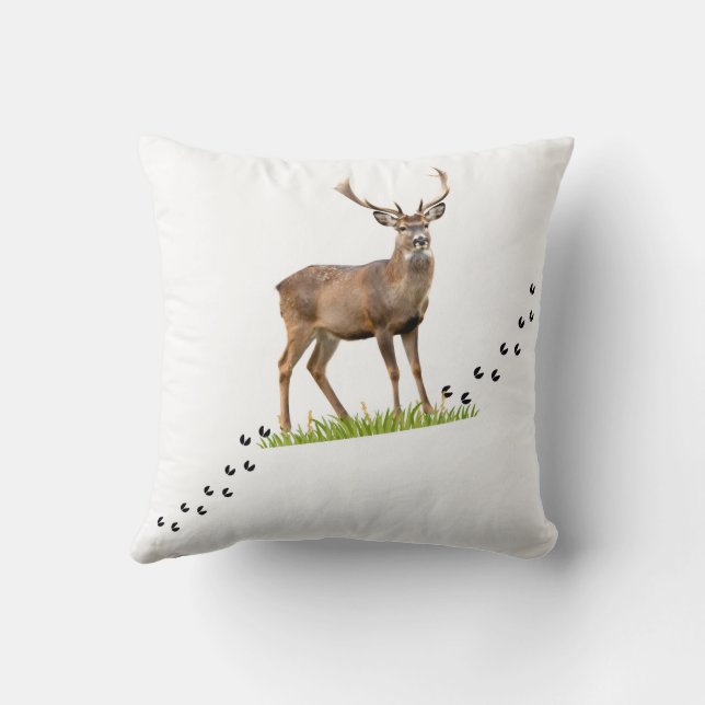 Forest Soul Deer - Throw Pillow (Back)