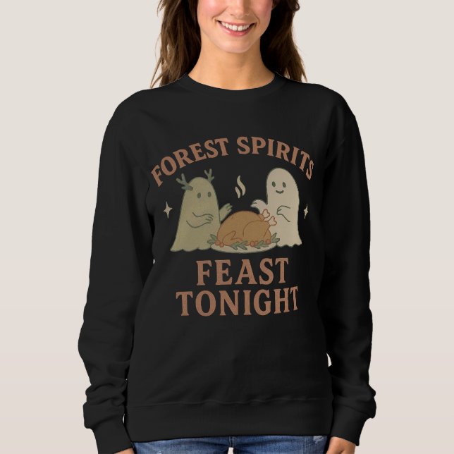 Forest Spirits Feast Tonight Women’s Sweatshirt (Front)