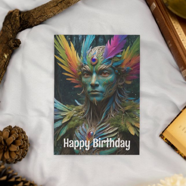 Forest Spirits Feathered Crown Postcard (Creator Uploaded)