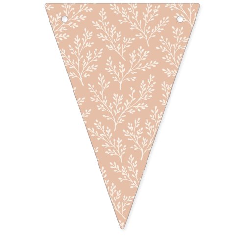 Forest Sprigs Neutral - Warm Apricot Bunting Flags