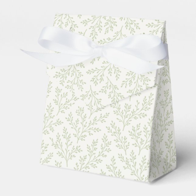 Forest Sprigs Soft Olive - Neutral Favor Boxes (Front Side)