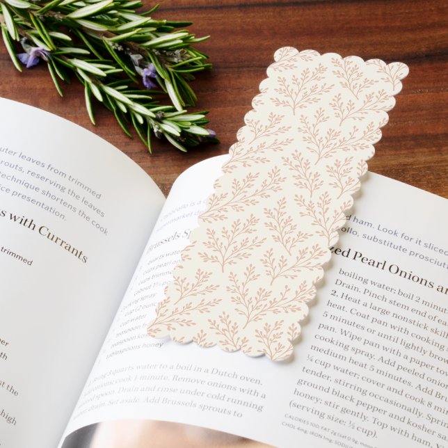 Forest Sprigs Warm Apricot - Neutral Bookmarks (Book)