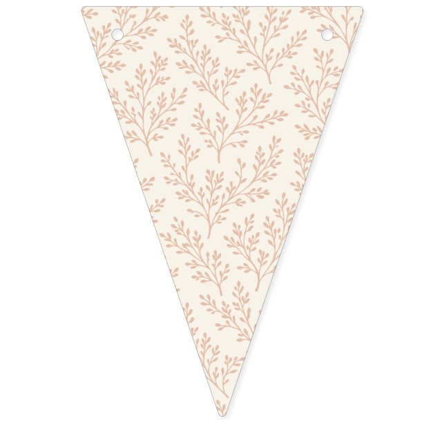 Forest Sprigs Warm Apricot - Neutral Bunting Flags (First Flag)