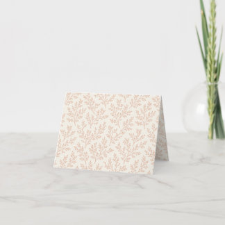 Forest Sprigs Warm Apricot - Neutral Thank You Card