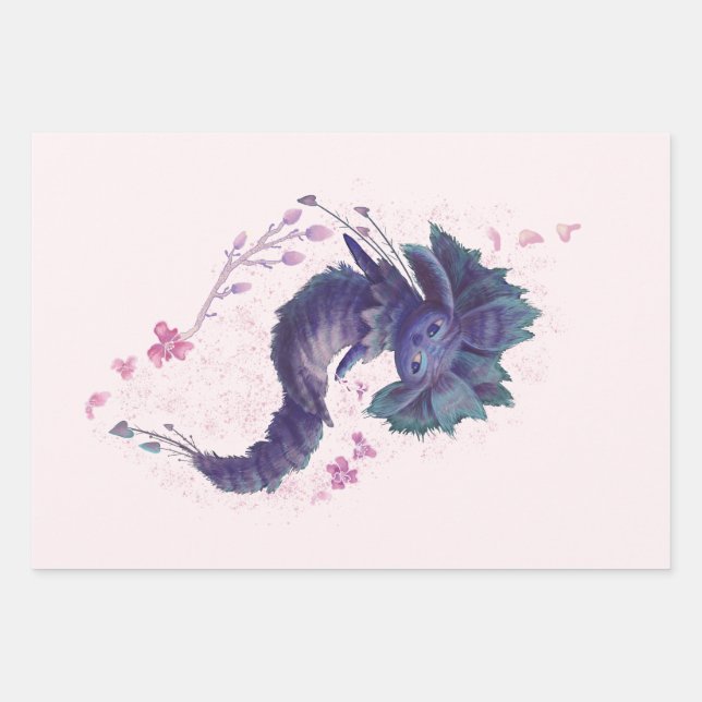 Forest Spring Friend Wrapping Paper Sheets (Front)