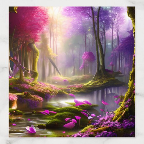 Forest Spring Magic Sparkle Fantasy Envelope Liner