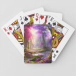 Forest Spring Magic Sparkle Fantasy Playing Cards at Zazzle