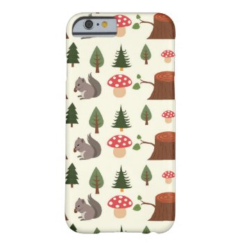 Forest Squirrel Pattern Barely There Iphone 6 Case by eventfulcards at Zazzle