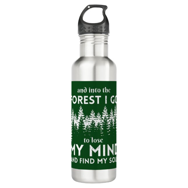 Forest Stainless Steel Water Bottle (Front)