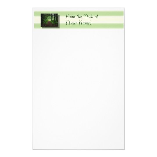 Forest Stationary From The Desk Of Your Name Stationery