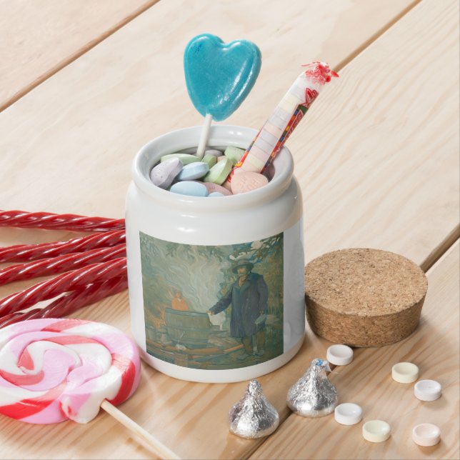 Forest Still Moonshiners White Lightning Liquor Candy Jar (In Situ)