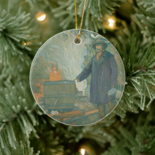 Forest Still Moonshiners White Lightning Liquor Ceramic Ornament
